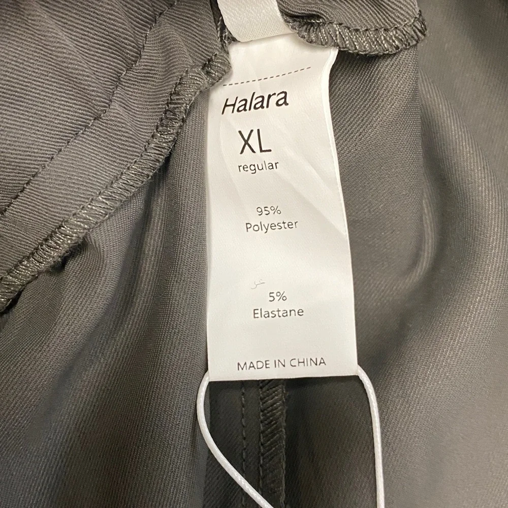 Halara Flex High Waisted Zipper Pocket Shirred Straight Leg Work Pants - Picture 9 of 11